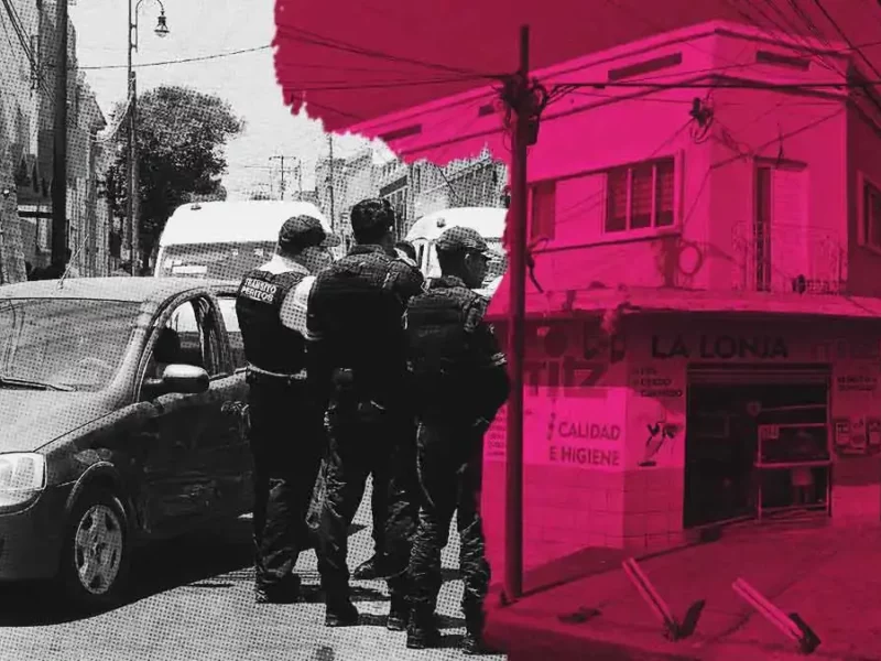 Choque dejó una mujer atropellada y daños en una carnicería en Insurgentes Chulavista, Puebla 