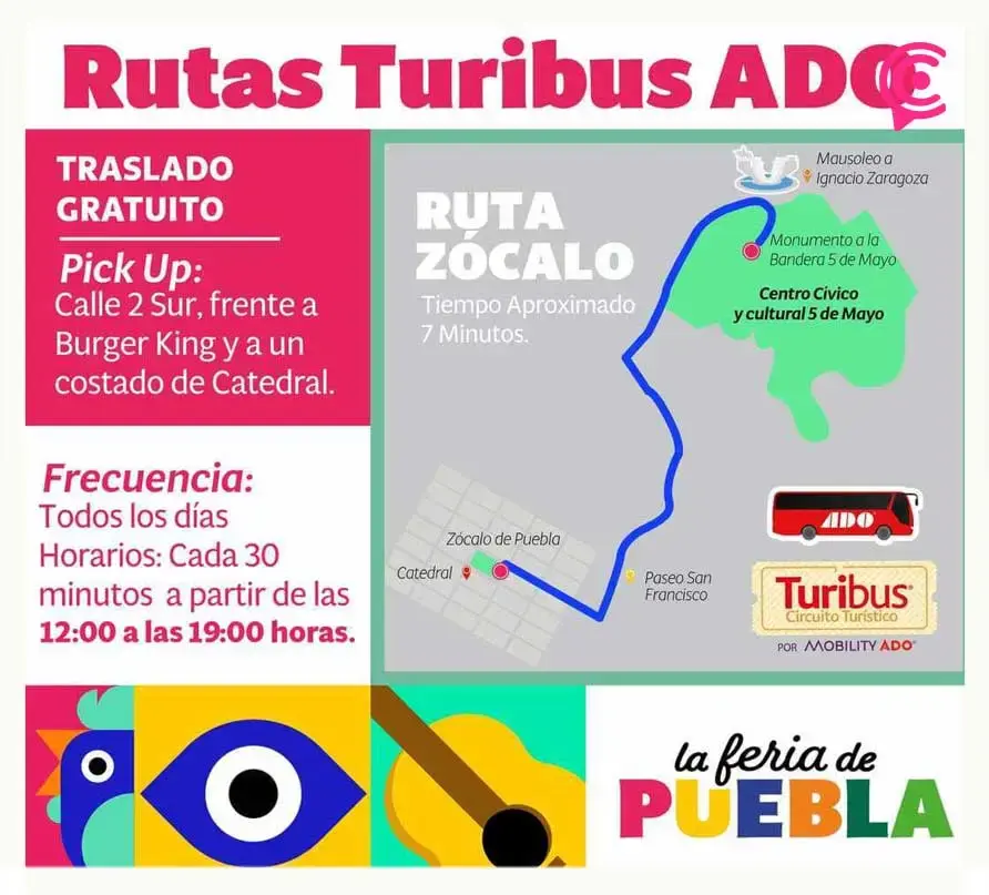 Habrá transporte público gratis para la Feria de Puebla 2024; checa rutas y horarios