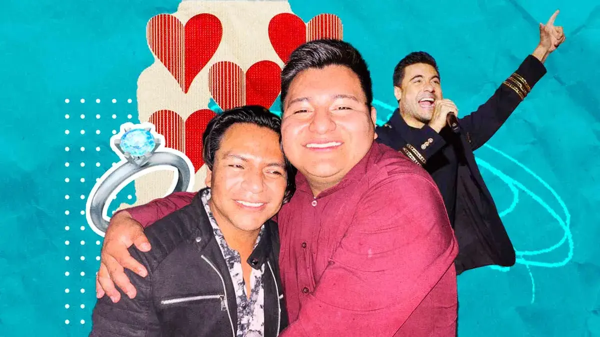 Miguel Ángel y José se comprometieron frente a Carlos Rivera en la Feria de Puebla 2024