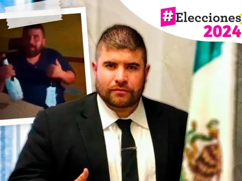 Miguel Maceda, alcalde de Piaxtla, presume botellas de champán de cuatro mil pesos