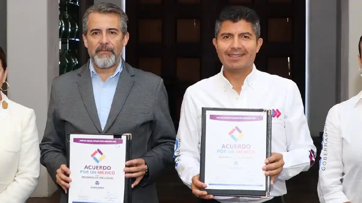 Lalo Rivera expone ante la COPARMEX Puebla su plan para el desarrollo sostenible e incluyente