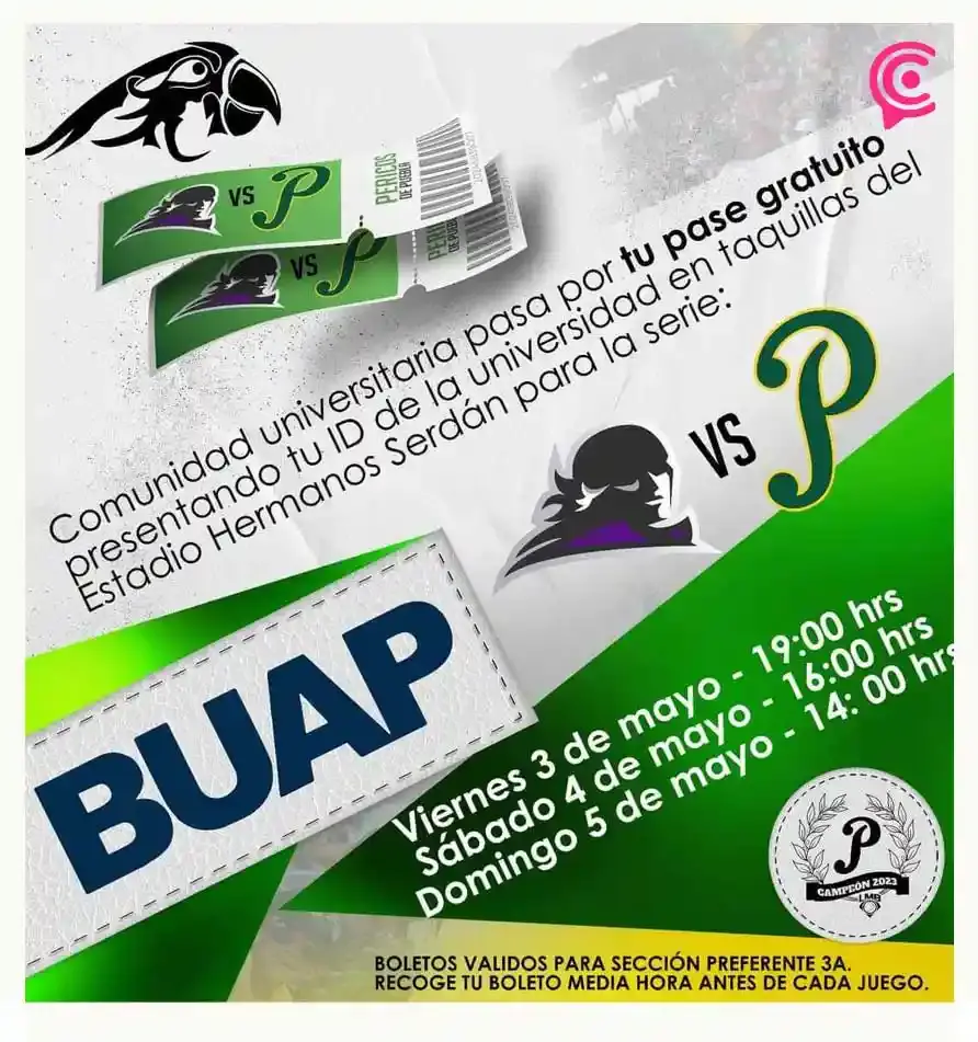Estudiantes BUAP y del Tec de Monterrey disfrutarán gratis partido Pericos de Puebla vs Querétaro