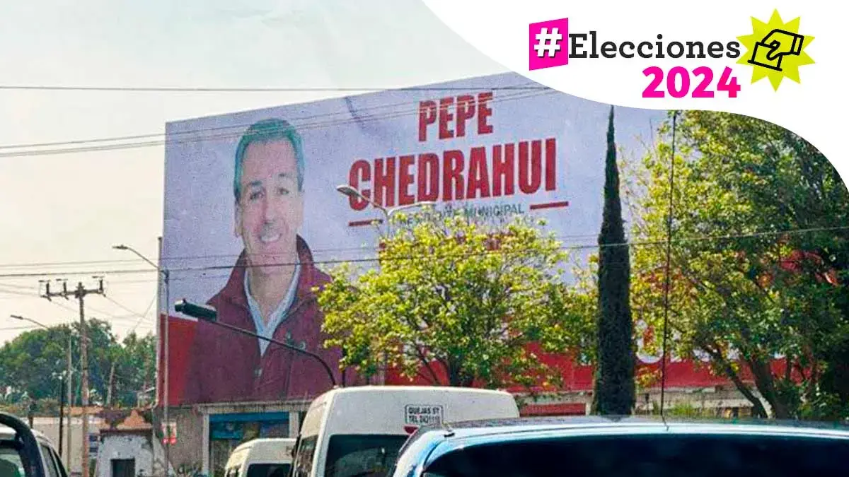 Colocan espectacular de Pepe Chedraui con error ortográfico, equipo del candidato se deslinda