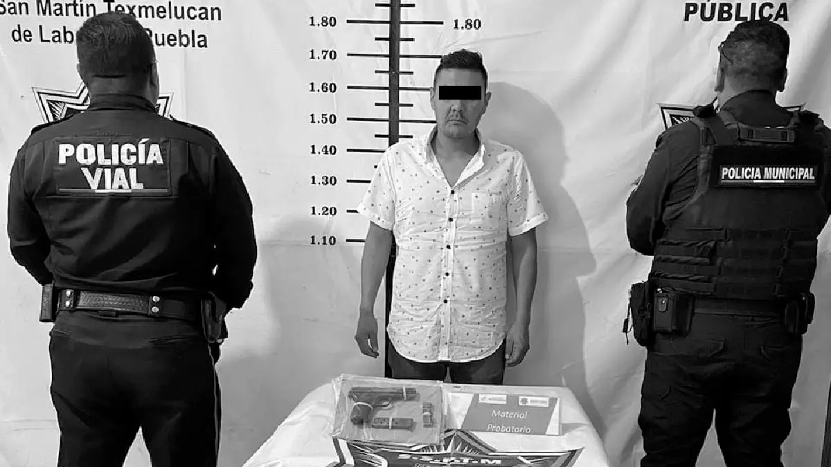 Seguridad pública y tránsito municipal de San Martín Texmelucan capturaron a un presunto secuestrador