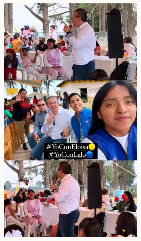Raúl Espinosa infringe Ley Electoral, promociona a Eloísa Barrios dentro de escuela en Zacatlán
