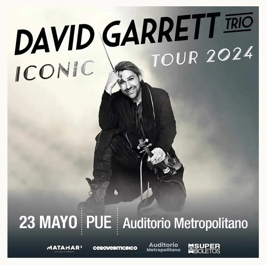 El violinista David Garrett llegará a Puebla con su “Iconic Tour 2024”