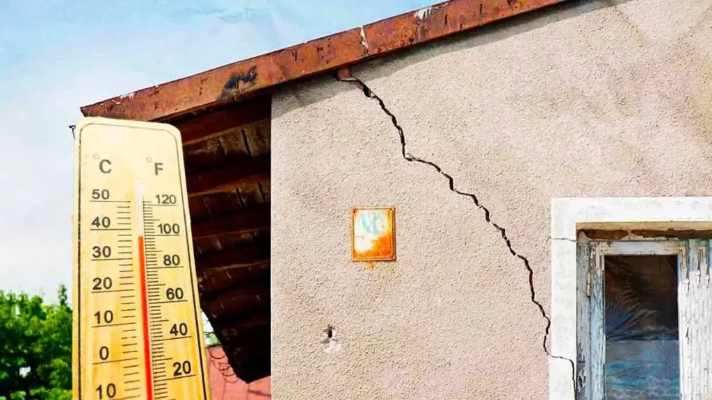 Las altas temperaturas pueden generar grietas en las paredes de tu hogar
