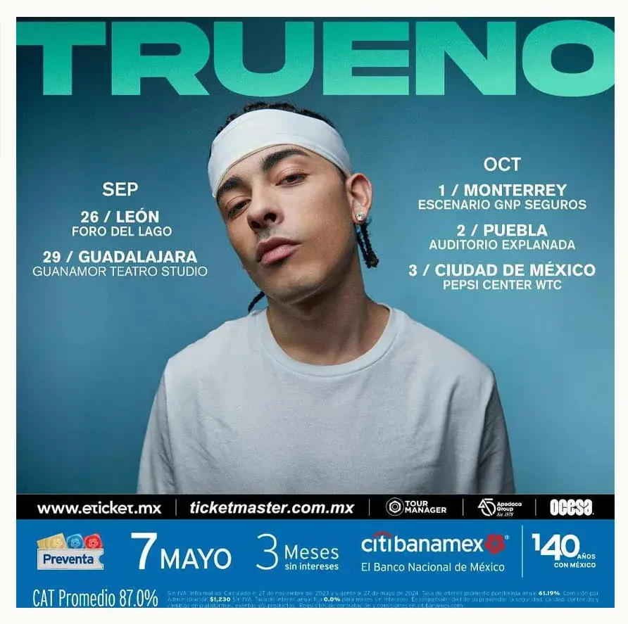 Trueno llega a Puebla con su gira “El Último Baile"