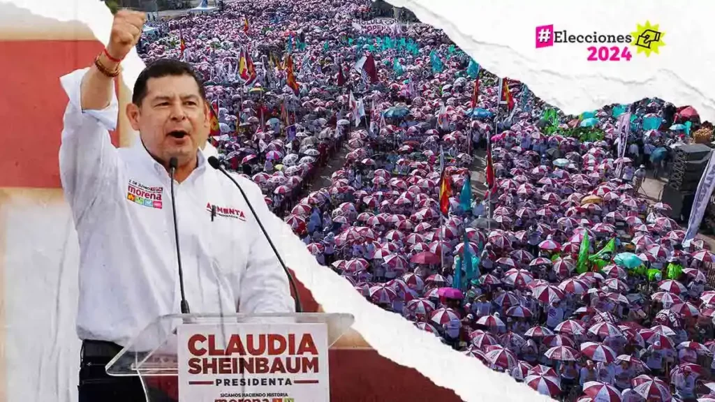Alejandro Armenta realiza cierre de campaña frente a 20 mil personas en Plaza de la Victoria 