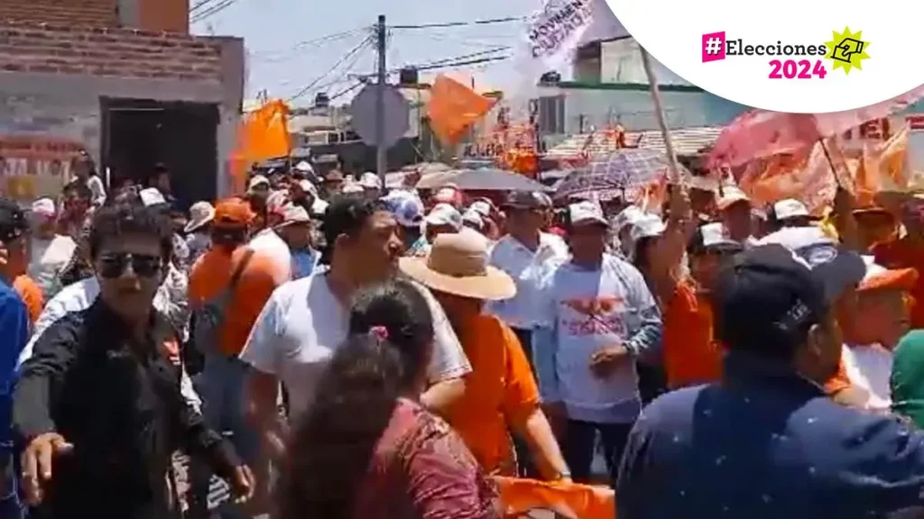 En Huejotzingo, brigadistas de Morena y Movimiento Ciudadano se enfrentaron previo a cierre de campaña