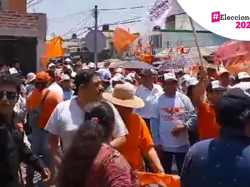 En Huejotzingo, brigadistas de Morena y Movimiento Ciudadano se enfrentaron previo a cierre de campaña