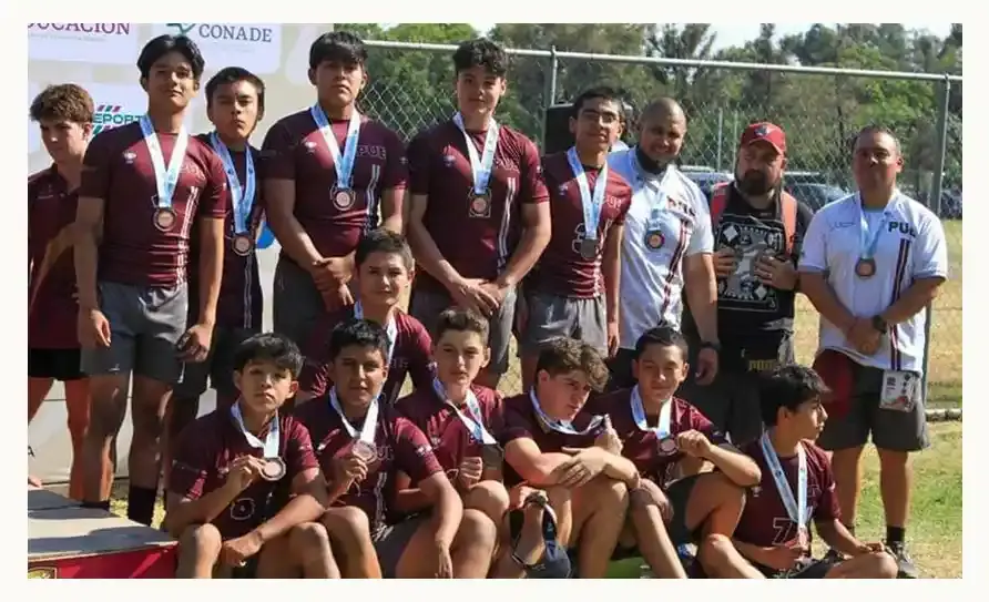 Equipo de rugby de Puebla gana medalla de bronce en los Juegos Nacionales Conade 2024
