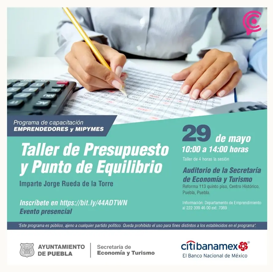 Ayuntamiento de Puebla informa capacitaciones para emprendedores y mypimes