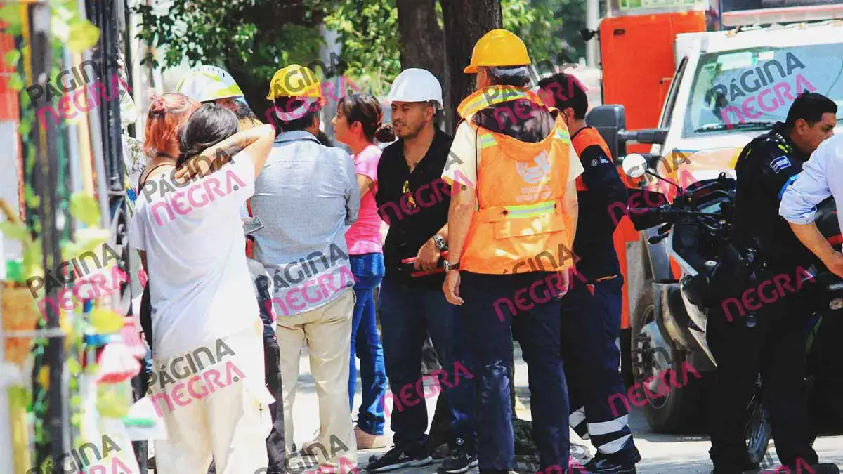 Derrumbe en casona del Centro Histórico de Puebla dejó dos mujeres heridas