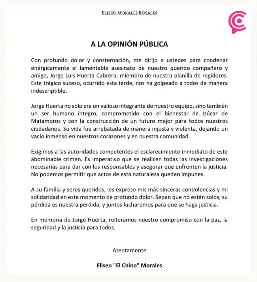Asesinan a Jorge Huerta, candidato a regidor del partido Verde en Izúcar