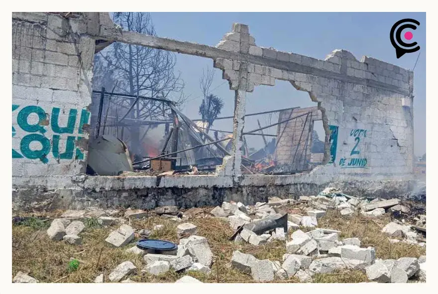 Explota polvorín en Coronango, siniestro deja cinco heridos