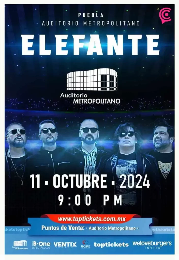Banda Elefante llenará de rock el Auditorio Metropolitano de Puebla; estos serán los precios