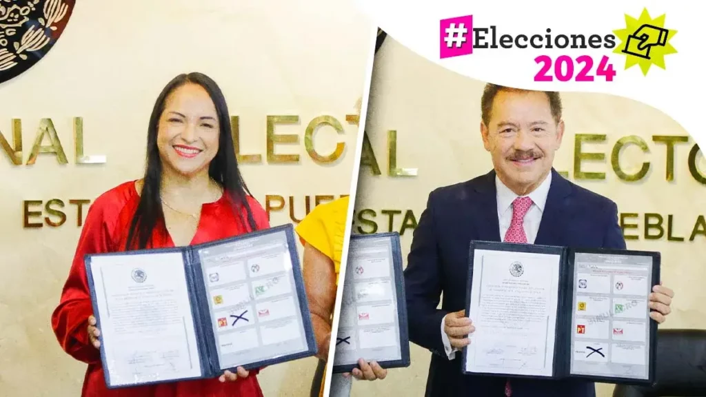 Nacho Mier y Lizeth Sánchez reciben constancia de mayoría de senadores electos