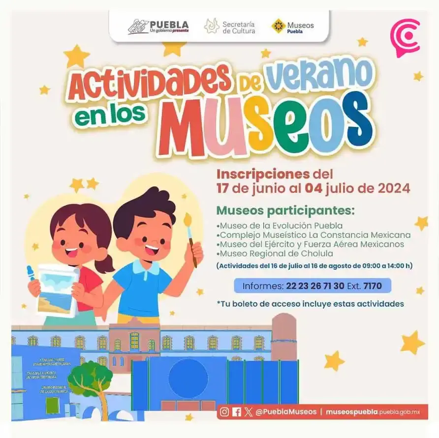 Museos Puebla ofrecerá más de 200 actividades durante junio  