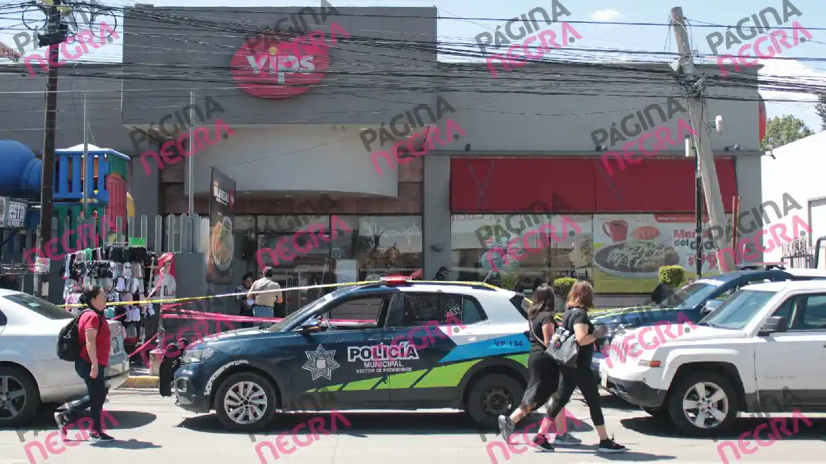 “El Chaparro” murió frente al restaurante VIPS Puebla CAPU