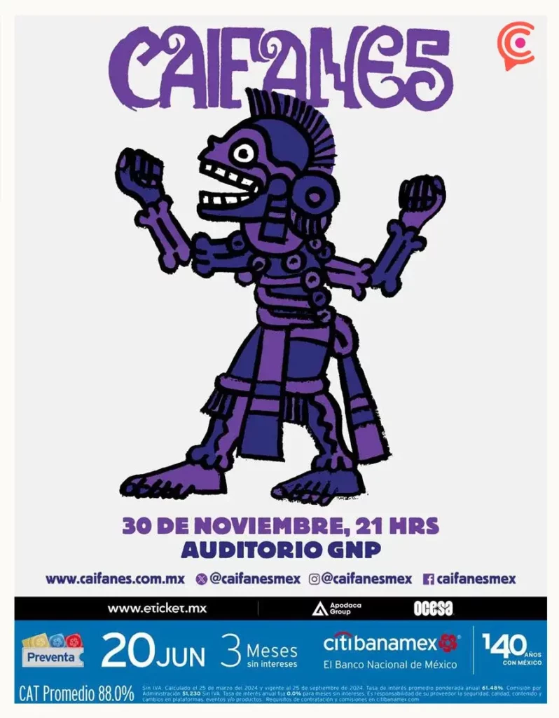 Caifanes se presentará por segunda ocasión en Puebla, llegará al Auditorio GNP Seguros