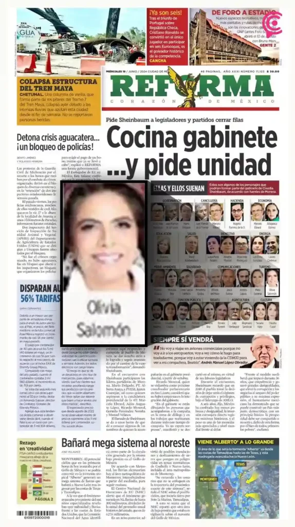 Reforma incluye a Olivia Salomón entre perfiles que suenan para gabinete de Claudia Sheinbaum