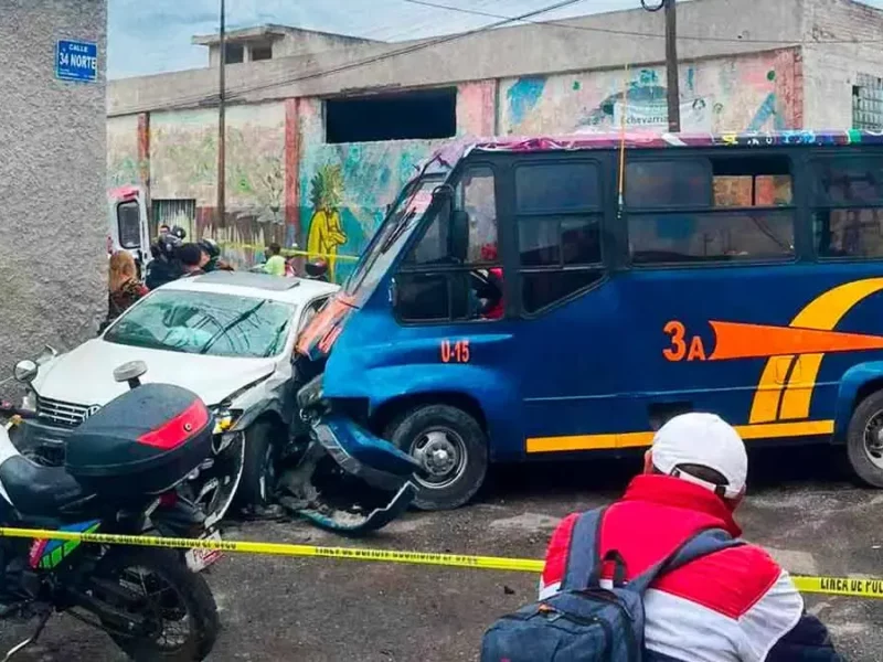 Conductor borracho causó choque que dejó cinco lesionados en Puebla 