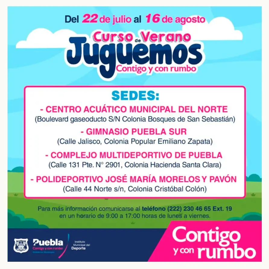 Ayuntamiento de Puebla abre inscripciones de los cursos de verano "Juguemos contigo y con rumbo"