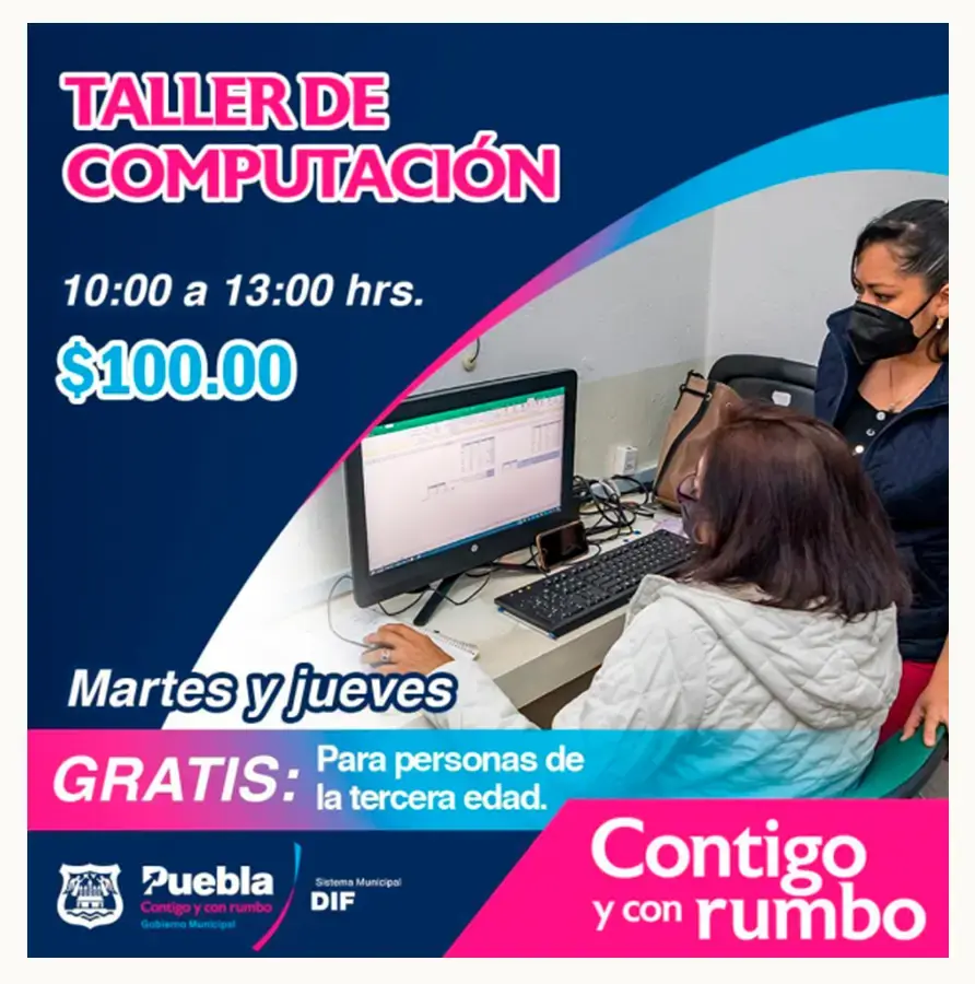 SMDIF invita a los talleres de bisutería y computación para personas adultas mayores