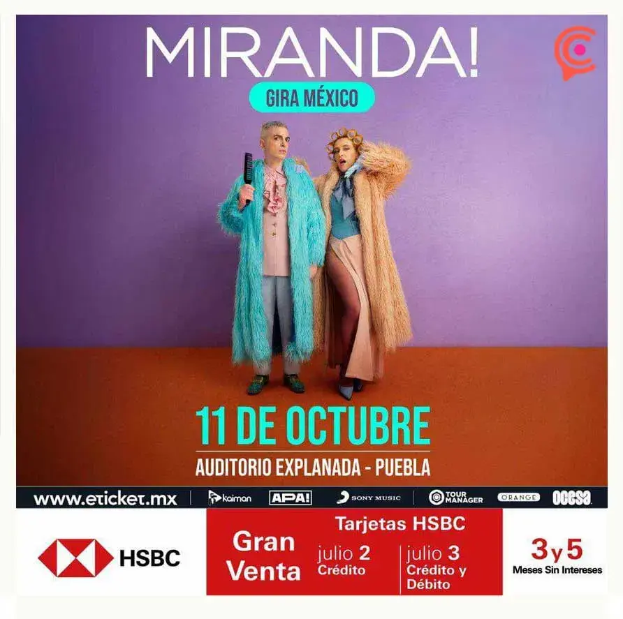 El conjunto argentino Miranda, anunció gira por México y llegará a Puebla
