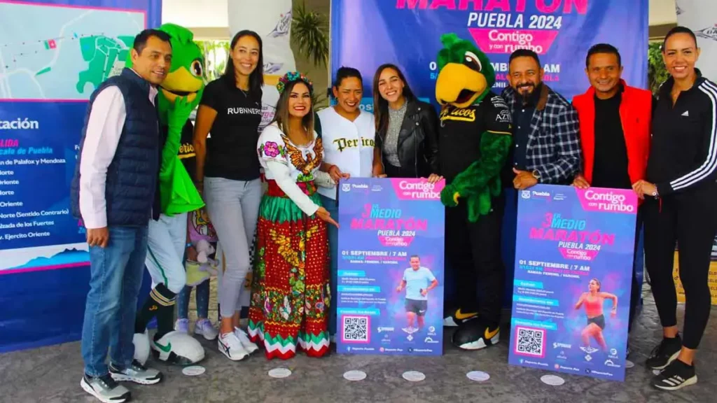 Presentan 3er Medio Maratón Puebla 2024; recorrido partirá del Zócalo a Los Fuertes