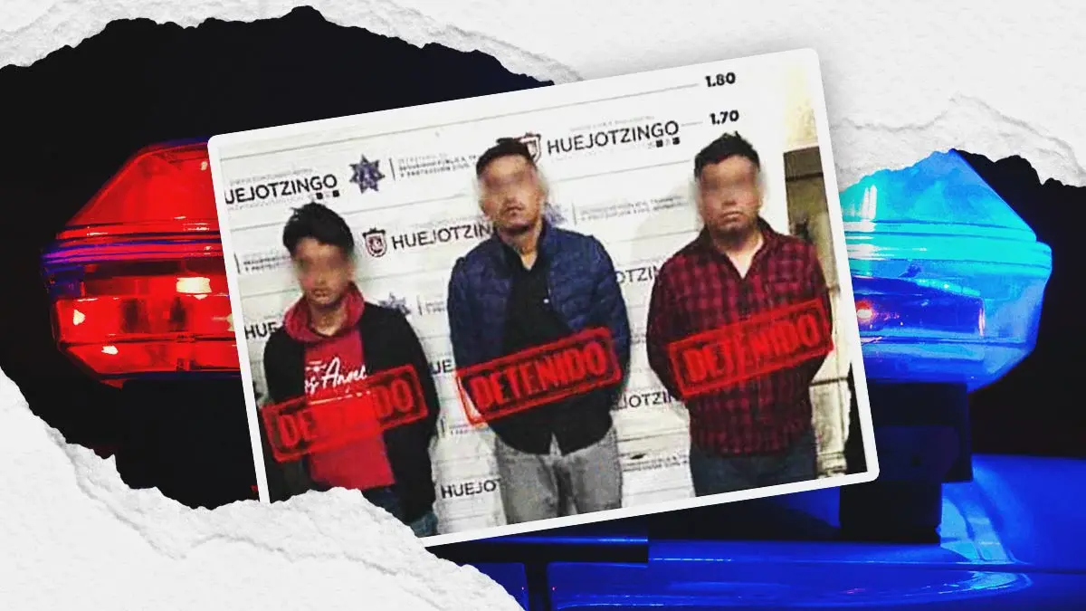 Persecución y balacera termina en la detención de tres delincuentes en Huejotzingo