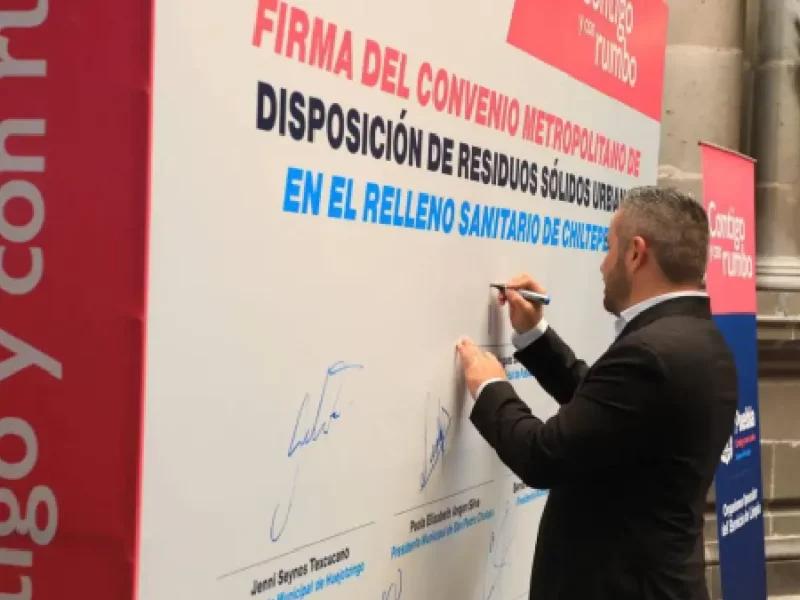 Municipios de zona conurbada de Puebla firman convenio metropolitano de disposición de RSU
