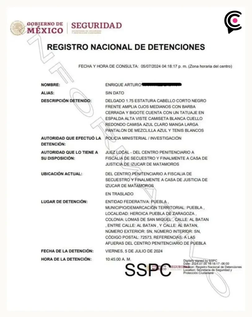 Detienen al fundador de McCarthy’s Puebla por secuestro
