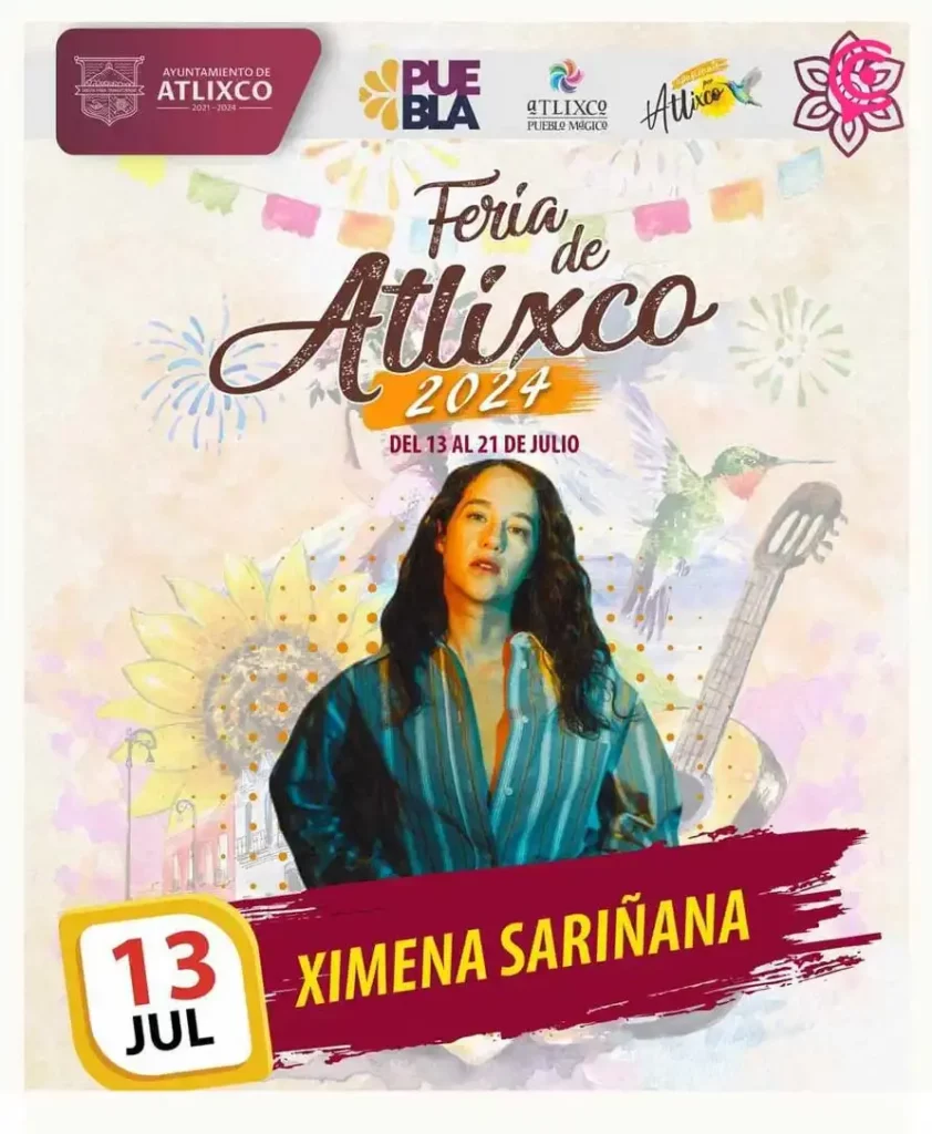 Ximena Sariñana y diferentes actividades en Puebla del 8 al 14 de julio