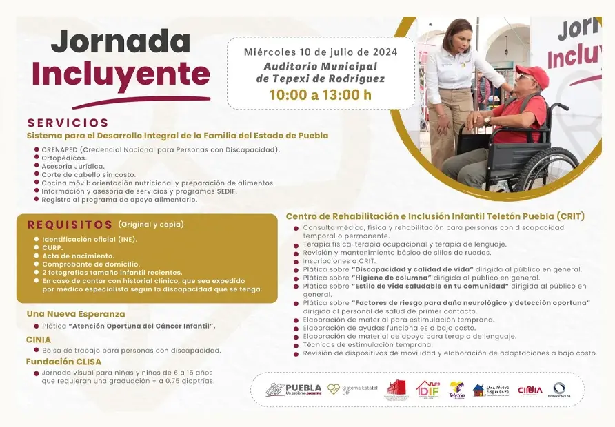 Alista SEDIF Jornada Incluyente en Tepexi de Rodríguez