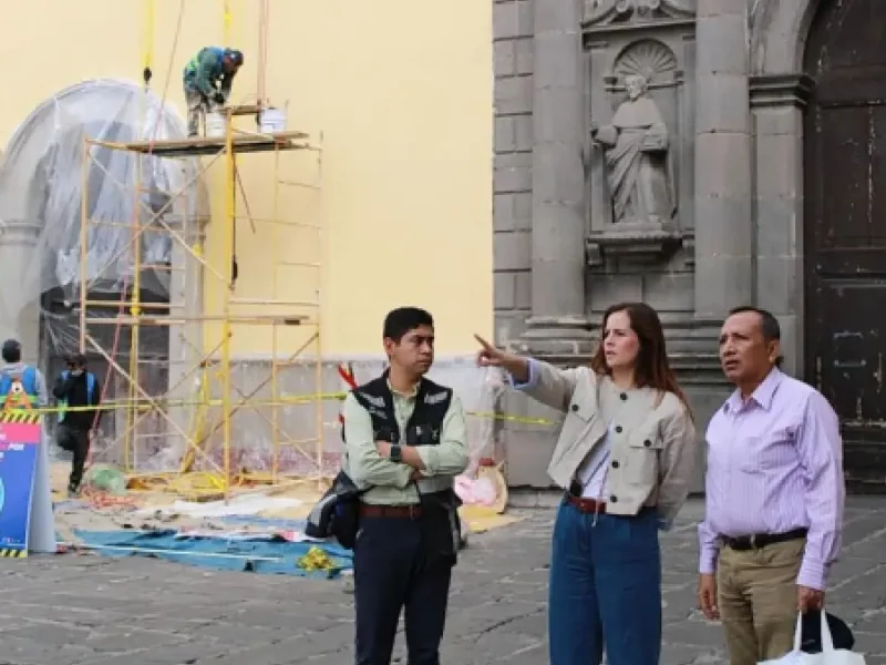Ayuntamiento de Puebla da mantenimiento en templos de La Merced, San Sebastián de Aparicio y Santa Bárbara