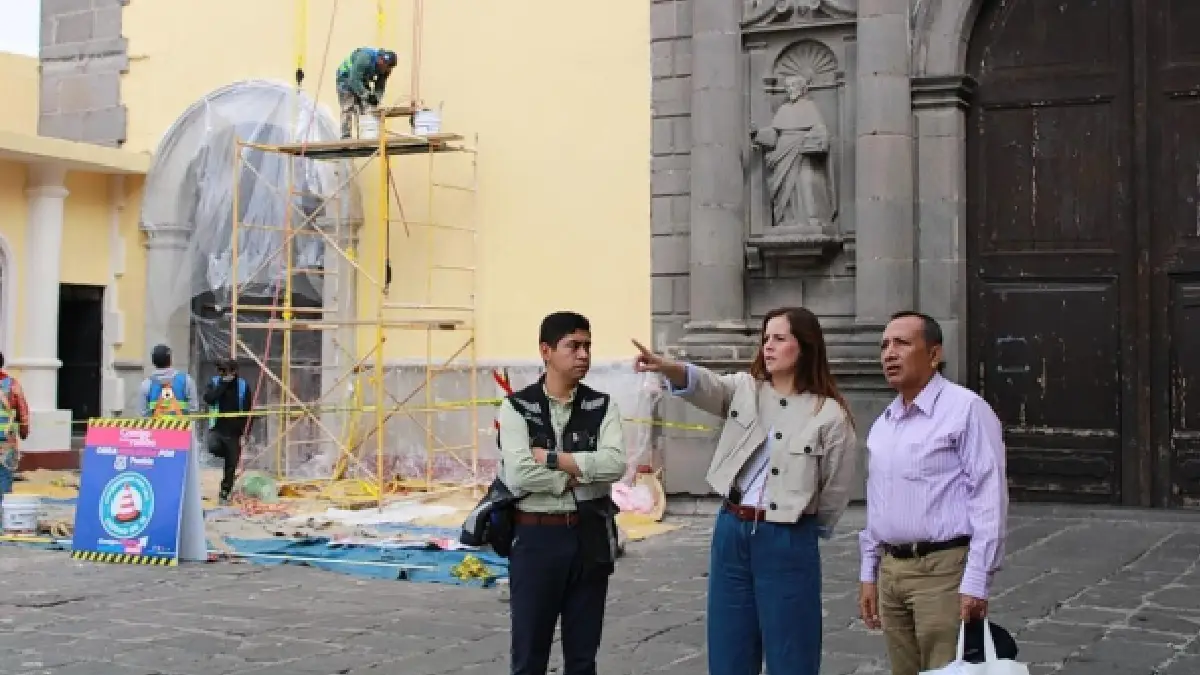 Ayuntamiento de Puebla da mantenimiento en templos de La Merced, San Sebastián de Aparicio y Santa Bárbara