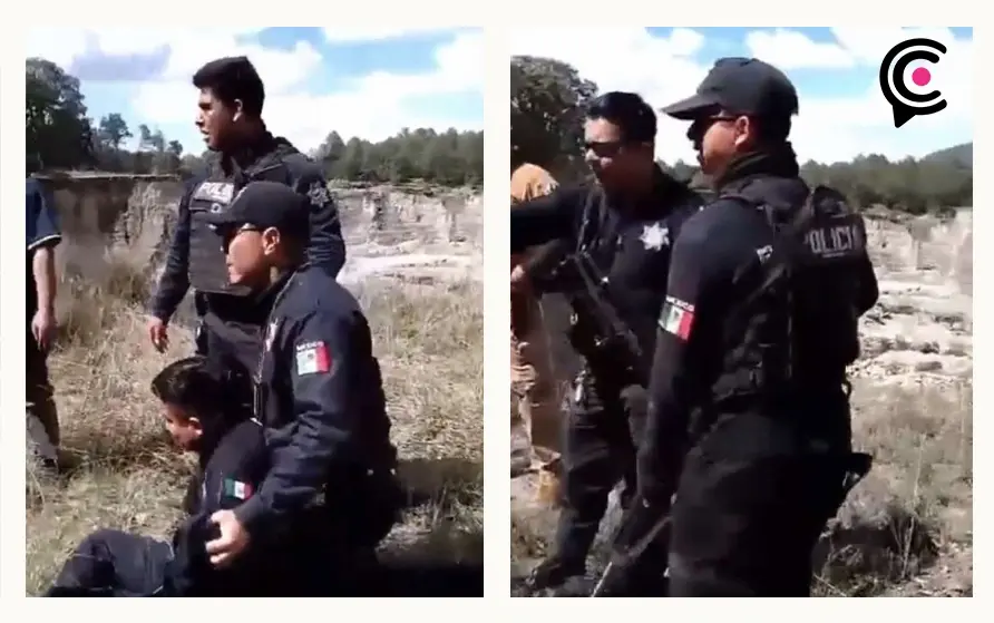 Vecinos de Acajete golpean y desarman a policías municipales, acusan abuso de autoridad