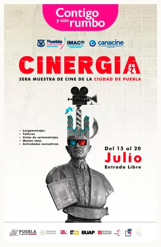 Del 15 al 20 de julio llega a Puebla capital el festival "Cinergia"