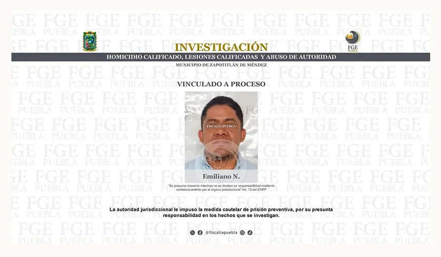 Alcalde de Zapotitlán es vinculado a proceso por asesinato y abuso de autoridad