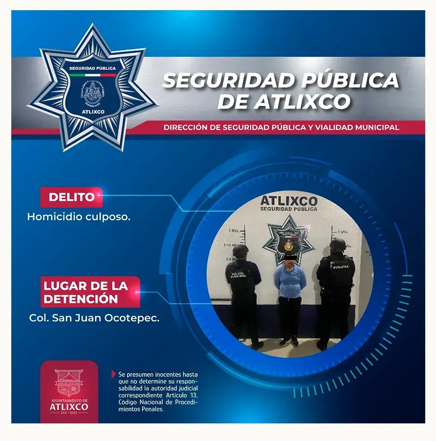 Policía de Atlixco recupera vehículo robado gracias a lectora de placas