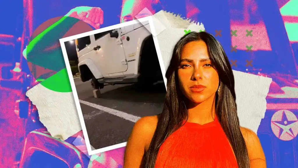 Alejandra Varela, exparticipante de Exatlón, denuncia robo de llantas en Walmart de Ciudad Judicial, Puebla