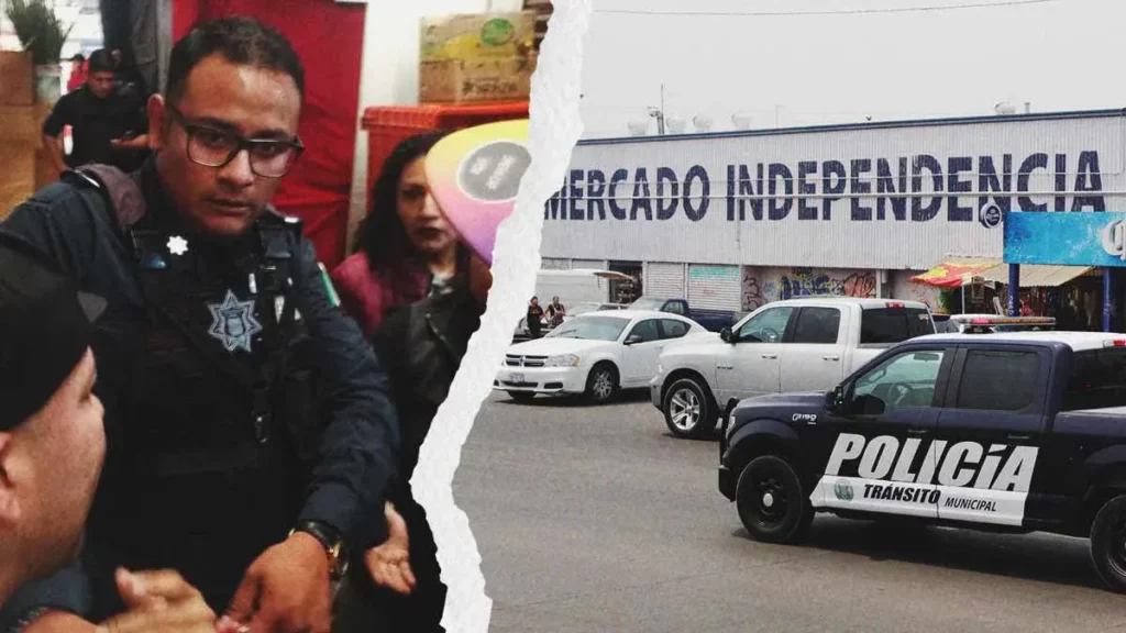 Balean niña durante operativo en el Mercado Independencia, acusan a policía municipal de Puebla 