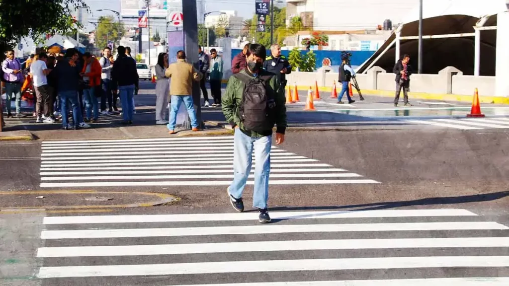 Diariamente se atendieron a tres peatones lesionados en Puebla, de enero a julio de 2024 