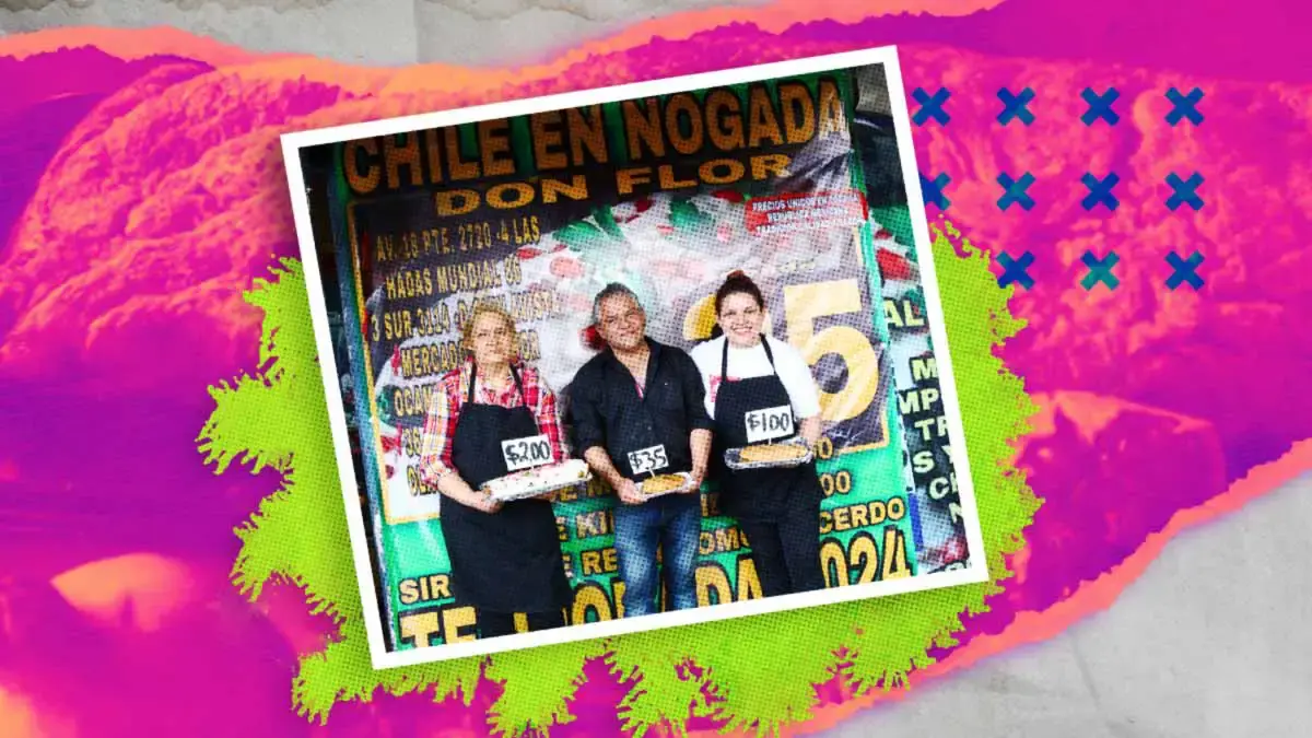 Prueba los chiles en nogada de kilo y medio de Don Flor en Puebla