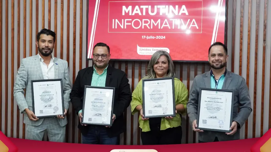 Texmelucan recibe certificaciones y reconocimiento nacional en mejora regulatoria