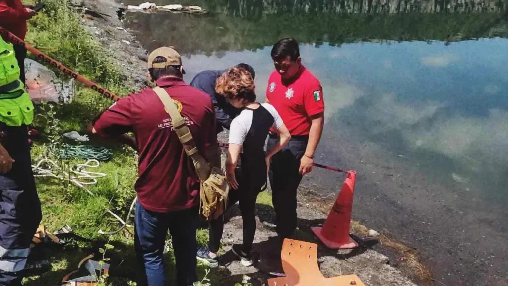 Encuentran en la Laguna de Aljojuca a taxista reportado como desaparecido