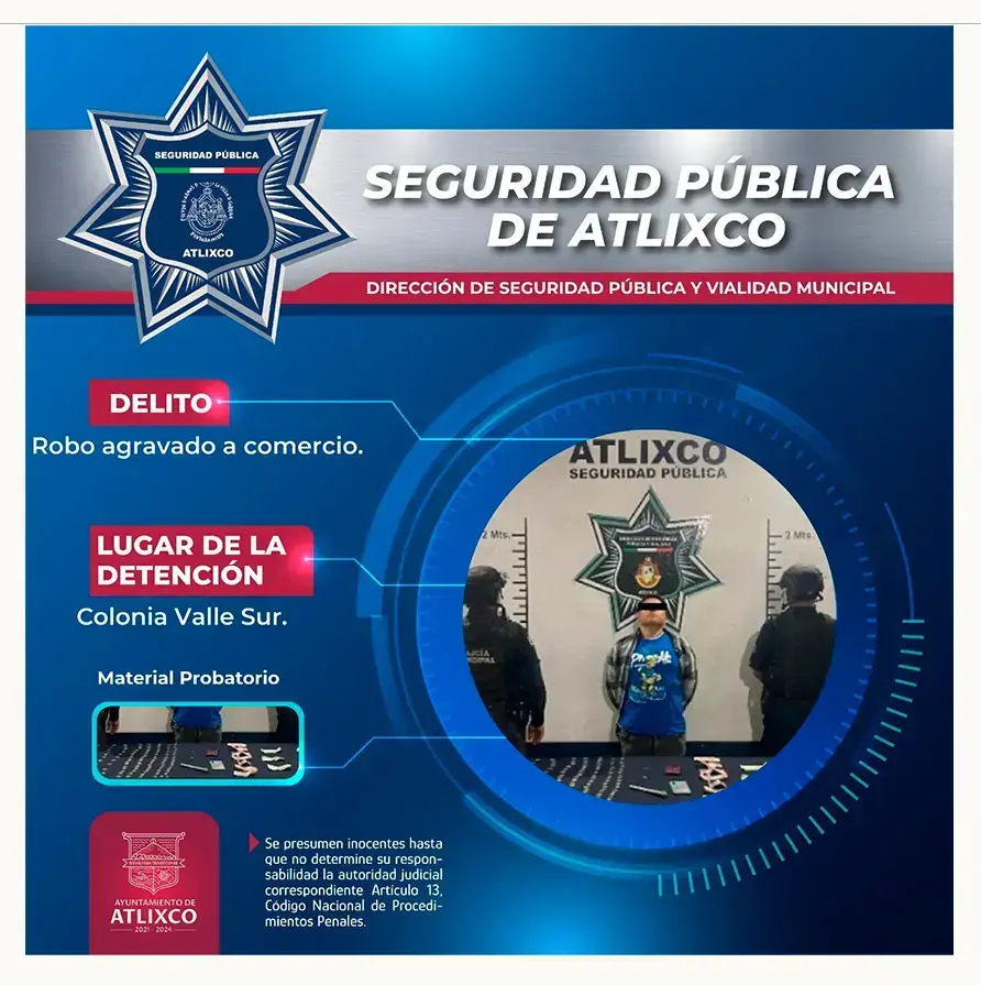 Recuperación de auto robado, dos detenidos por fraude y robo logra policía de Atlixco