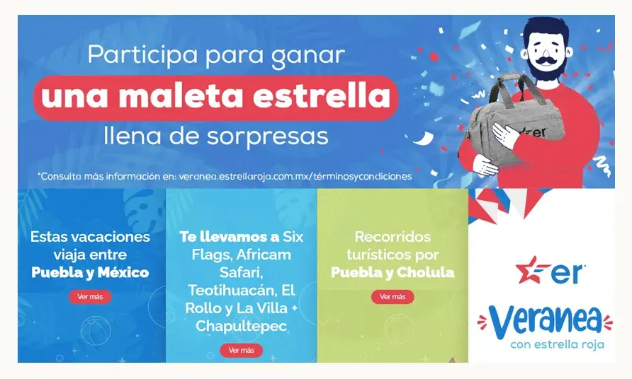 Viaja durante el verano 2024 con Estrella Roja y gana una maleta llena de sorpresas